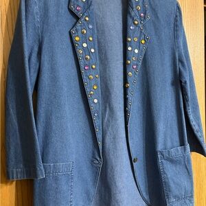 Embellished Blue Denim Jacket